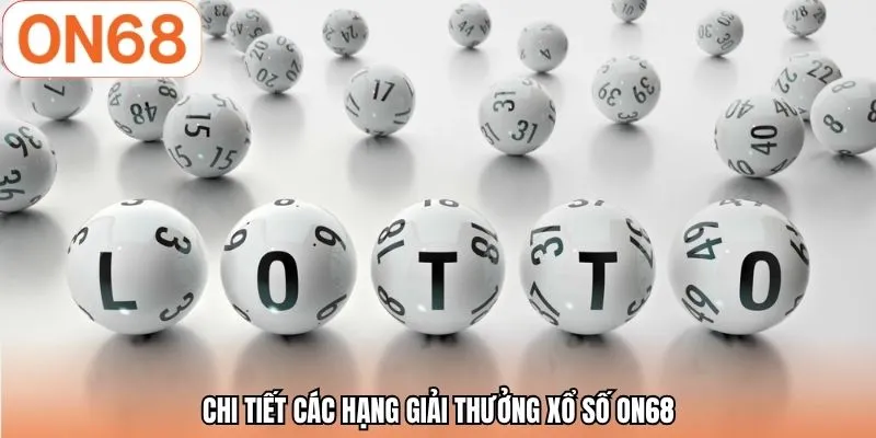 Chi tiết các hạng giải thưởng xổ số ON68